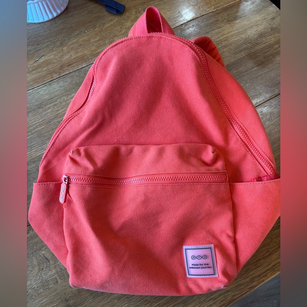 Orange Canvas Backpack